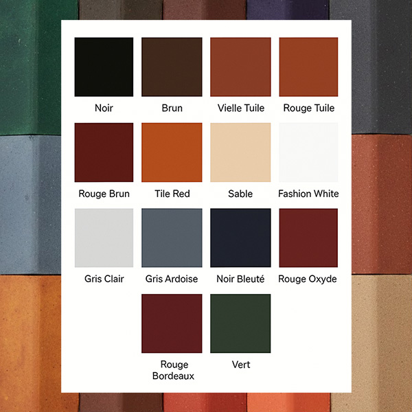 Nuancier couleurs toiture Lens